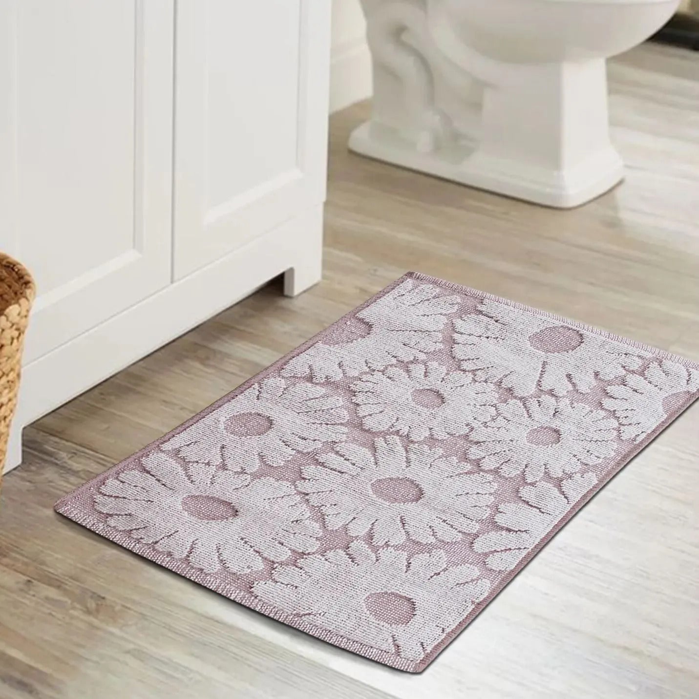 Floral Pink Kids Tufted Bathmat