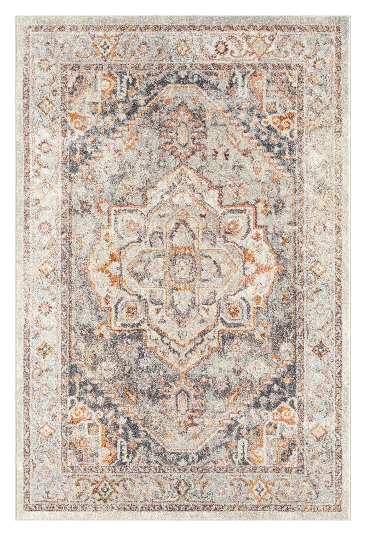 Ornate Persian Vintage Rug - Grey