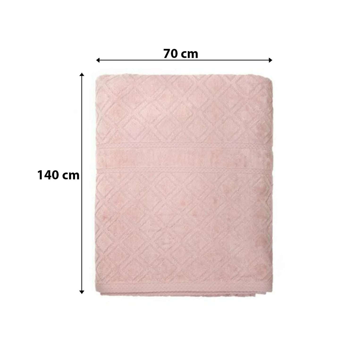 Premium Velour Diamond Design Jacquard Bath Towel