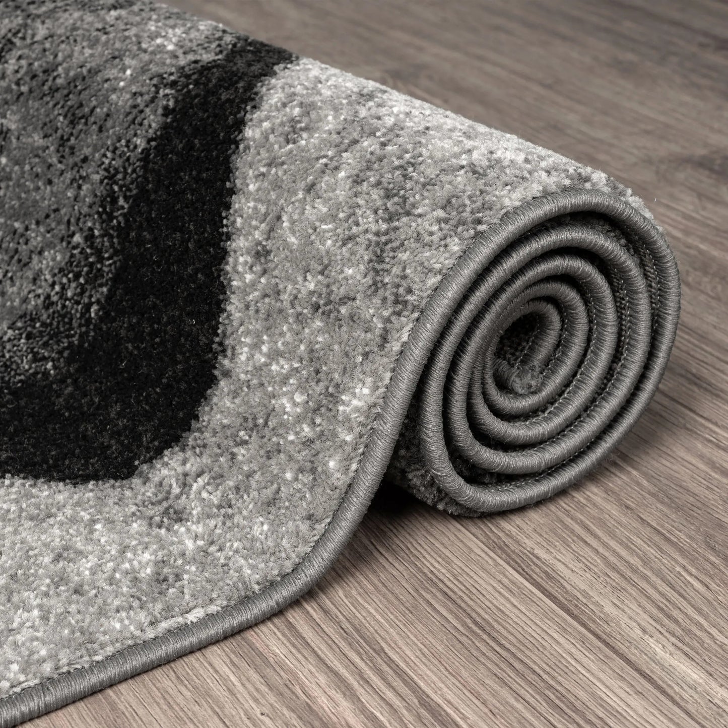 Adore Geometric Textural Rug - Grey