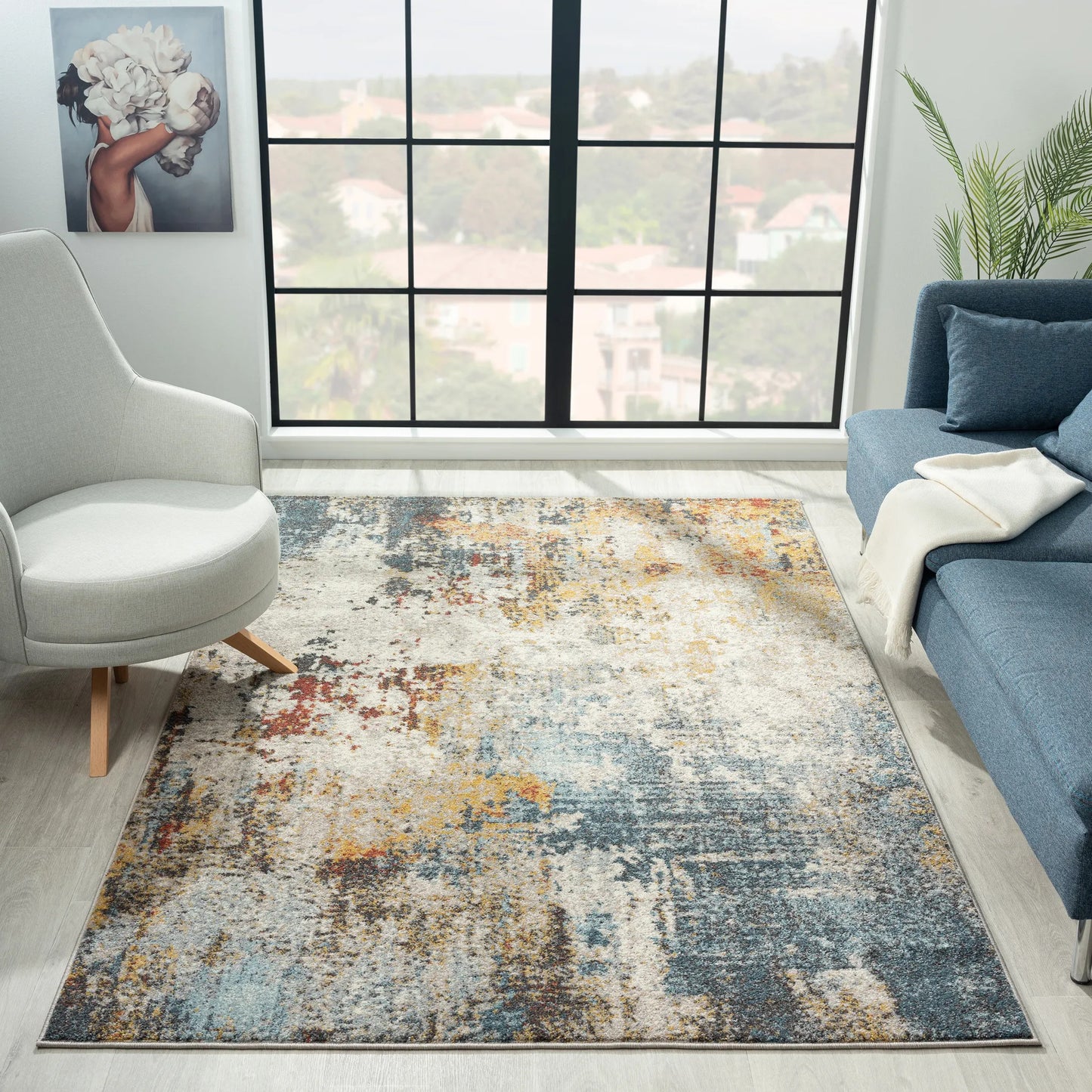 Oriental Multi Hues Rug - Multi