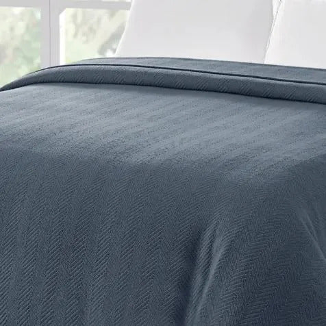Organic Woven Herringbone Blanket