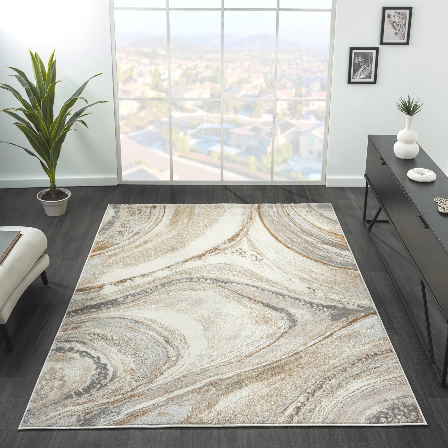 Avani Marble Rug - Sand