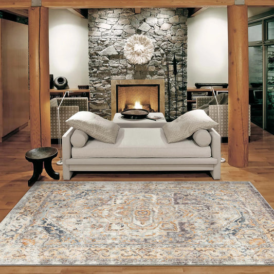 Ornate Persian Vintage Rug - Blue