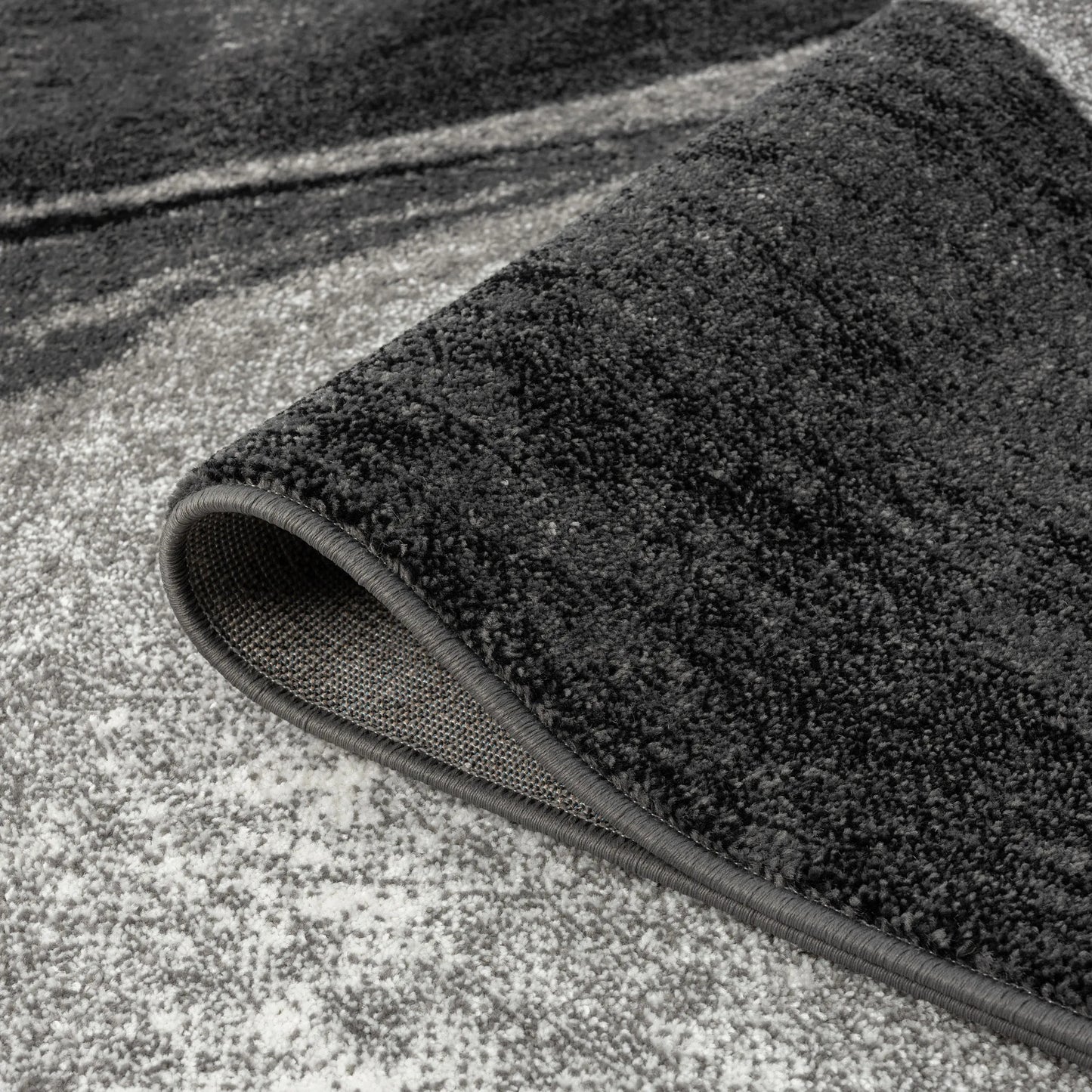 Adore Geometric Textural Rug - Grey