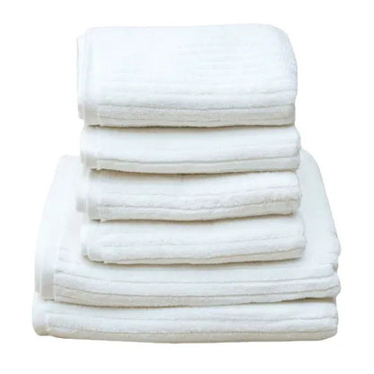 White Stripe Organic Soft 6 pcs Towel Set
