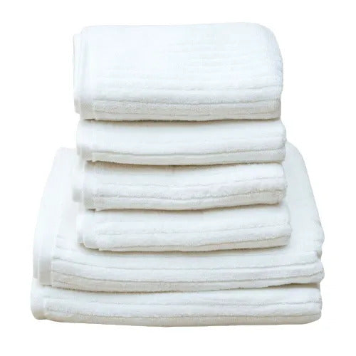 White Stripe Organic Soft 6 pcs Towel Set