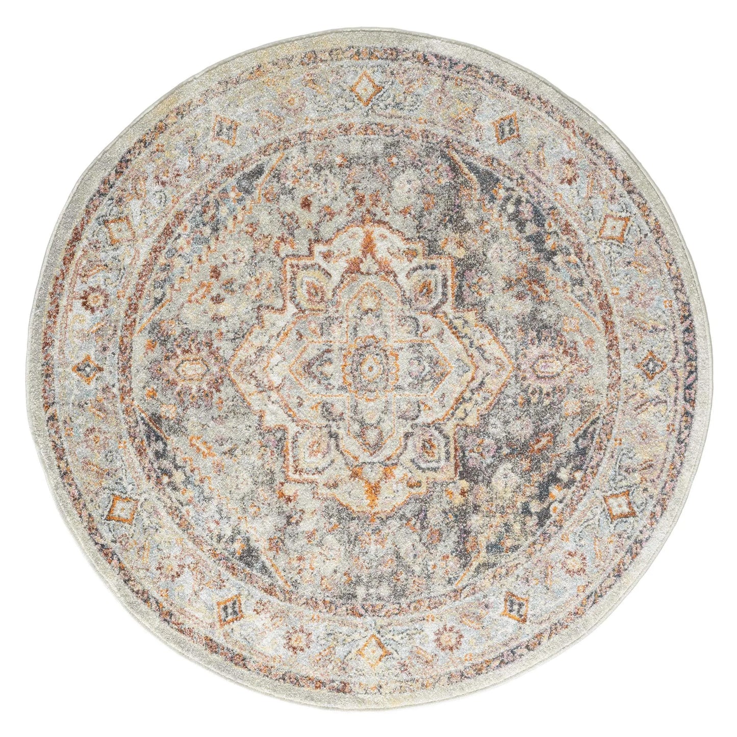Ornate Persian Vintage Rug - Grey