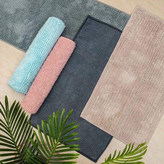Noodle Shower & Bathroom Bath Mat Non Slip Soft Pile Design