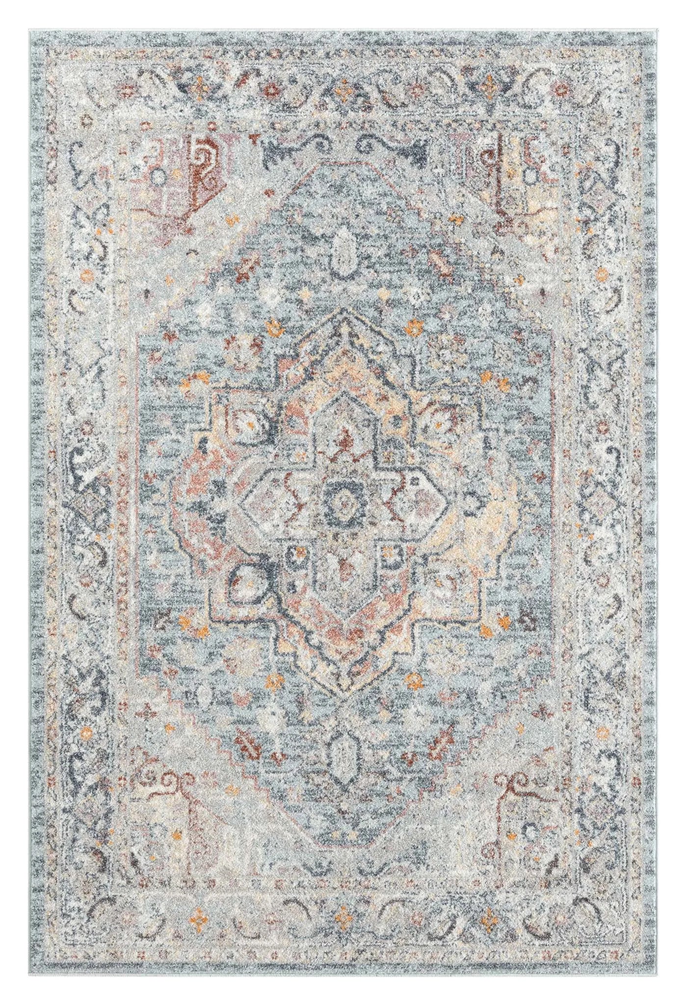Ornate Persian Vintage Rug - Ocean Blue