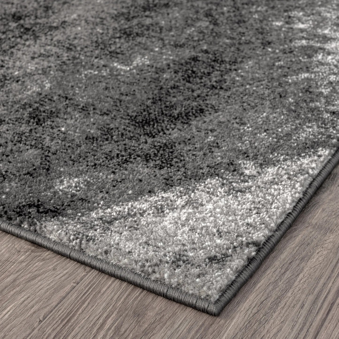 Adore Geometric Textural Rug - Grey