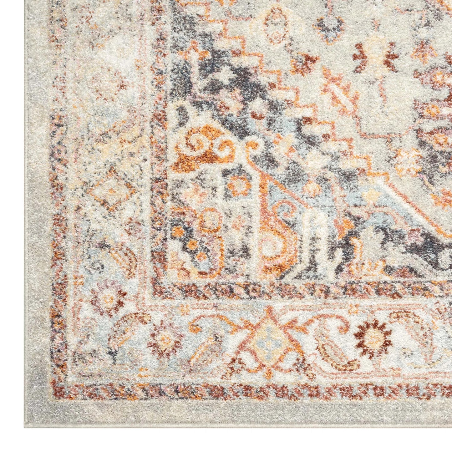 Ornate Persian Vintage Rug - Grey