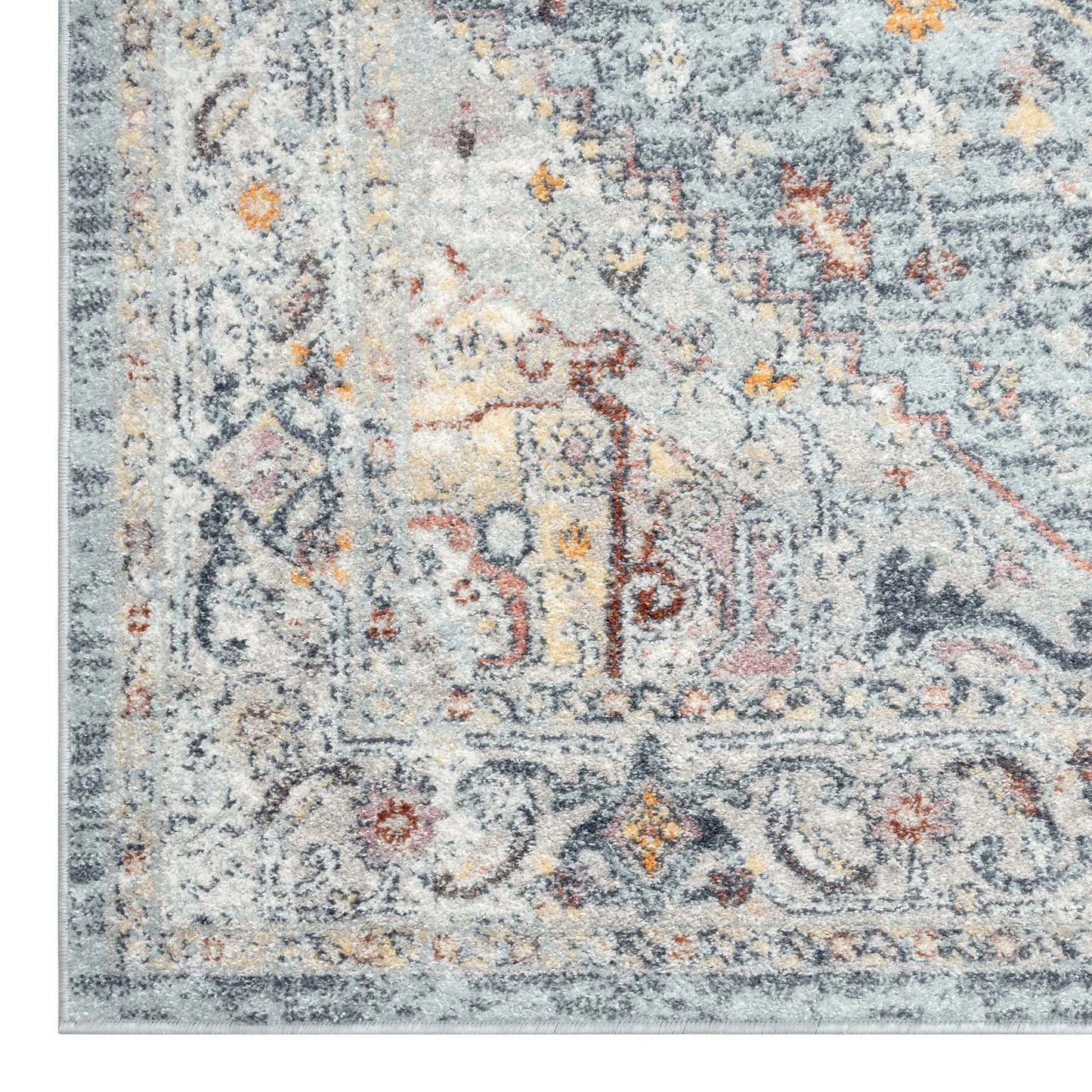 Ornate Persian Vintage Rug - Ocean Blue