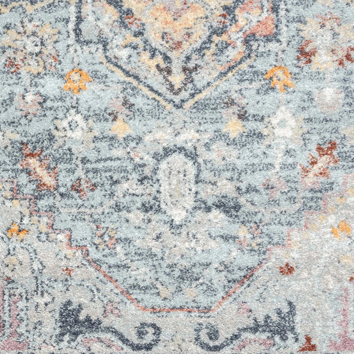Ornate Persian Vintage Rug - Ocean Blue