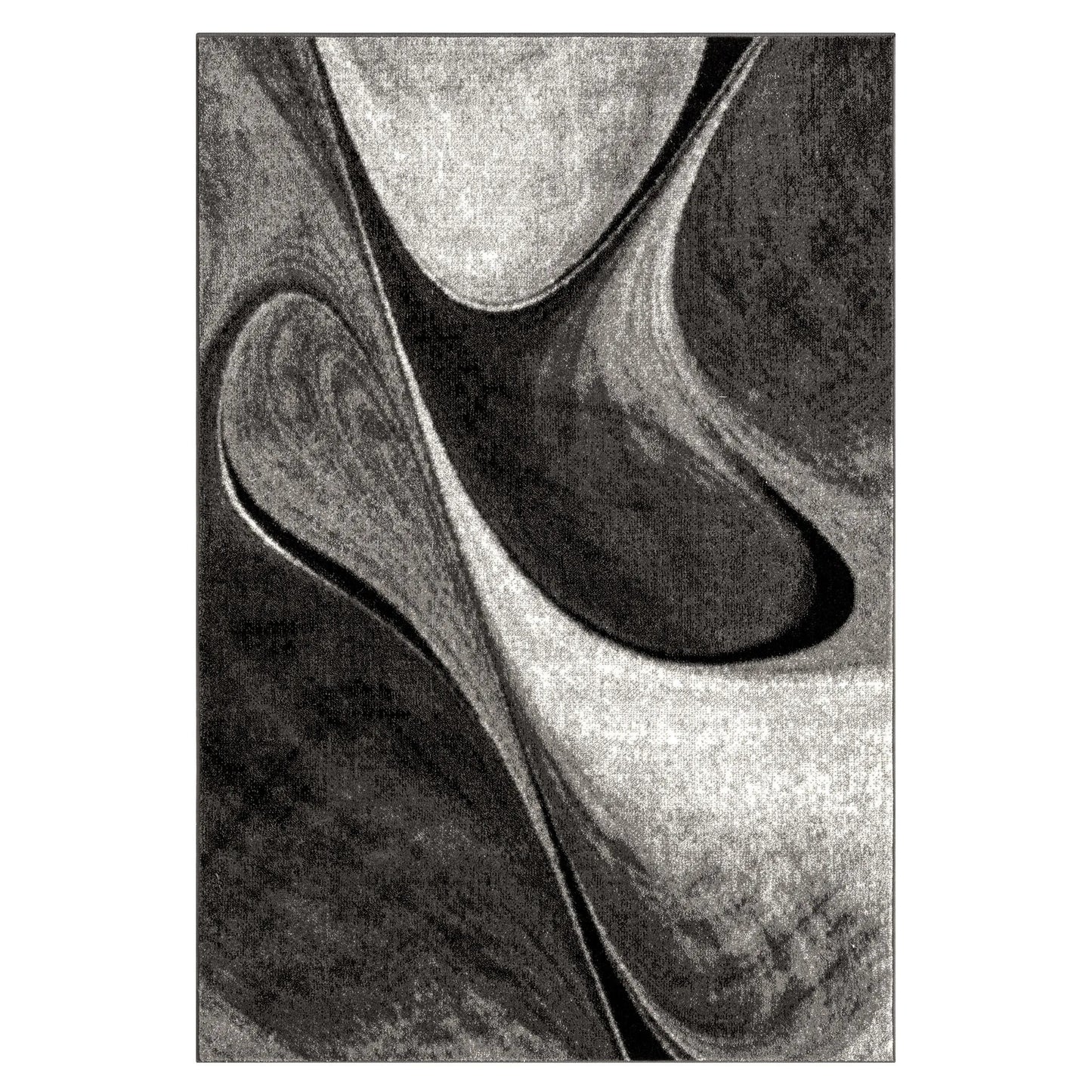 Adore Geometric Textural Rug - Grey