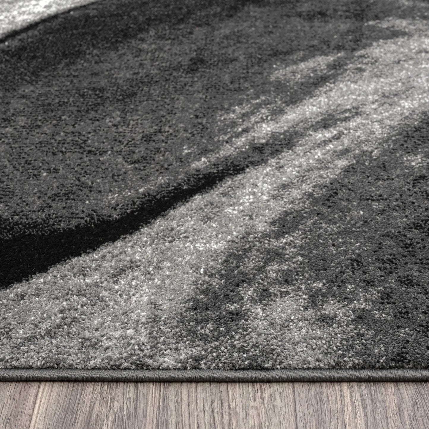 Adore Geometric Textural Rug - Grey