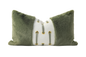 Olive Lace-Up Rectangle Cushion