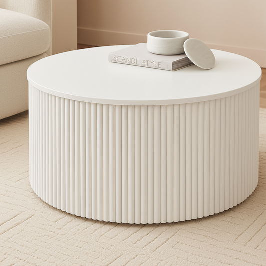 Eve Drum Coffee Table - White