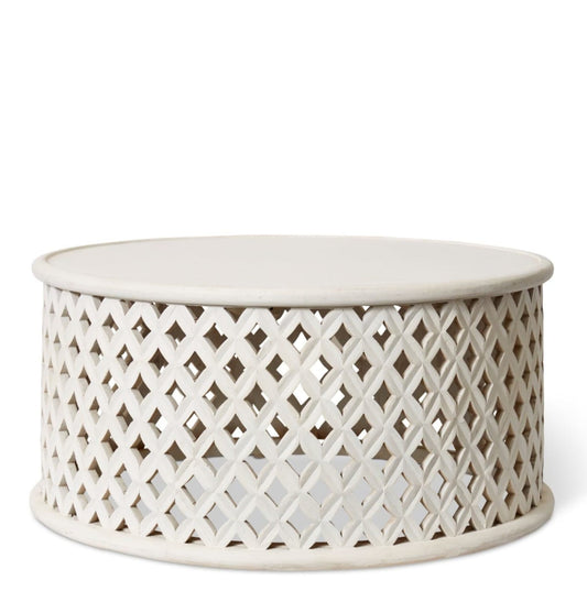 Hafina Coffee Table White - 90 x 90 x 40cm
