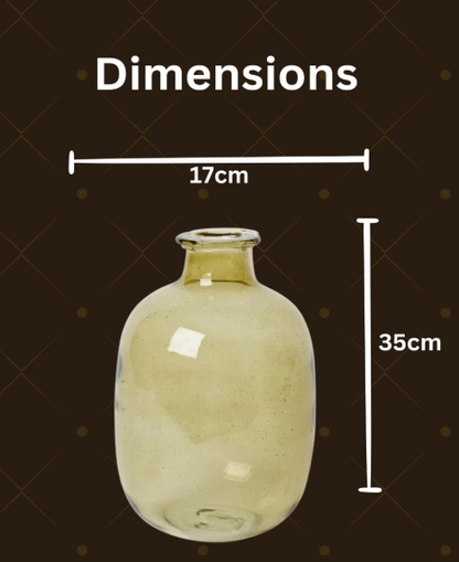 BARI Mandla Glass Vase - 18 x 18 x 28cm